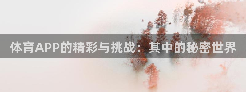 体育APP的精彩与挑战：其中的秘密世界